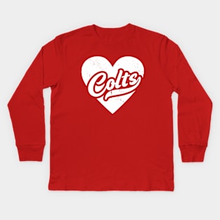 Vintage Colts School Spirit // High School Football Mascot // Go Colts Kids Long Sleeve T-Shirt